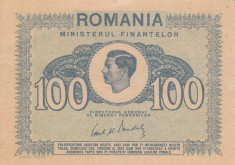 ROMANIA 100 lei 1945 XF!!! foto