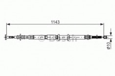 Cablu, frana de parcare FIAT MULTIPLA 1.6 16V Blupower - BOSCH 1 987 477 728 foto