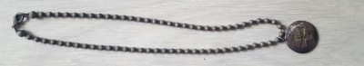 Lantisor din metal cu medalion cruce de purtat la gat foto