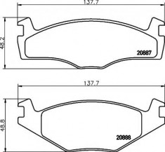 placute frana VW POLO 1.0 - MINTEX MDB1793 foto