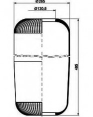 Burduf, suspensie pneumatica MERCEDES-BENZ NG 1622,1622 L - PE Automotive 084.024-20A foto