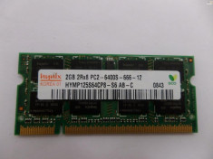 Memorie Laptop Ddr2 hynix 2gb 2rx8 Pc2-6400s-666-12 12luni garantie foto