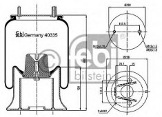 Burduf, suspensie pneumatica - FEBI BILSTEIN 40335 foto