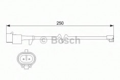 senzor de avertizare,uzura placute de frana - BOSCH 1 987 473 536 foto