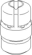Tampon cauciuc, suspensie AUDI 100 limuzina 2.4 D - TOPRAN 103 743 foto