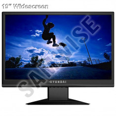 Monitor LCD Hyundai X93W Black 19&amp;quot; Wide 1440 x 900 5ms VGA DVI Cabluri GARANTIE! foto