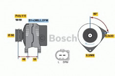 Generator / Alternator VW LUPO 1.4 FSI - BOSCH 0 986 048 160 foto