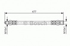 Furtun frana VW TRANSPORTER bus 1.1 - BOSCH 1 987 476 446 foto