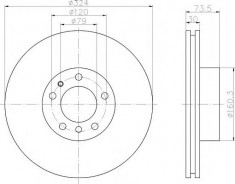 Disc frana BMW 5 limuzina 540 i - TEXTAR 92107110 foto