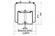 Burduf, suspensie pneumatica SCANIA 4 - series 114 G/380 - PE Automotive 084.119-22A foto