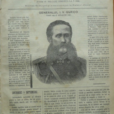 Ziarul Resboiul , nr. 47 , 1877 , gravura , Generalul I. V. Gurco