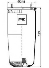 Burduf, suspensie pneumatica - PE Automotive 084.083-71A foto