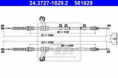 Cablu, frana de parcare MAZDA 2 limuzina 1.5 i - ATE 24.3727-1829.2 foto