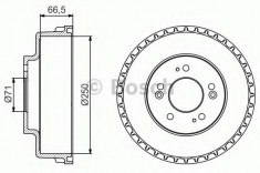 Tambur frana KIA SEDONA I 2.5 V6 - BOSCH 0 986 477 228 foto