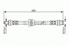 Furtun frana VOLVO 480 E 1.7 - BOSCH 1 987 476 611 foto