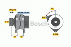 Generator / Alternator VW PASSAT limuzina 2.3 VR5 - BOSCH 0 986 041 200 foto