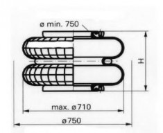 Burduf, suspensie pneumatica - PE Automotive 084.254-11A foto