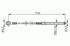 Cablu, frana de parcare MERCEDES-BENZ T1 bus 210 2.3 - BOSCH 1 987 477 209 foto