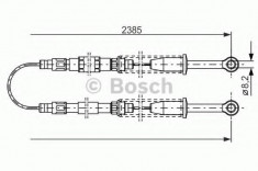 Cablu, frana de parcare FIAT PANDA 1100 - BOSCH 1 987 477 651 foto