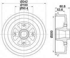 Tambur frana ZAZ LANOS PICK-UP 1.4 - TEXTAR 94035100 foto