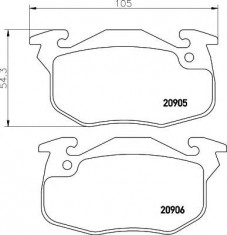 placute frana PEUGEOT 106 1.4 D - MINTEX MDB1807 foto