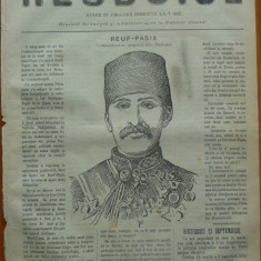 Ziarul Resboiul , nr. 64 , 1877 , gravura ; Reuf Pasa