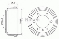 Tambur frana IVECO DAILY II caroserie inchisa/combi 2.8 4x4 - BOSCH 0 986 477 218 foto