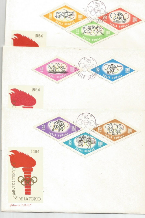 (No4) FDC ROMANIA -1964-L.P.-JOCURILE OLIMPICE DE LA TOKIO