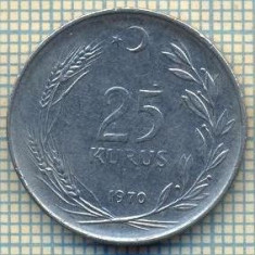 10241 MONEDA - TURCIA - 25 KURUS -anul 1970 -starea care se vede