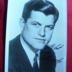 Fotografie cu autograf si dedicatie - Senatorul Edward ( Ted) Kennedy SUA
