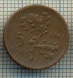 10265 MONEDA - TURCIA - 5 KURUS -anul 1963 -starea care se vede