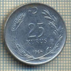 10238 MONEDA - TURCIA - 25 KURUS -anul 1964 -starea care se vede