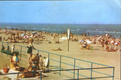 Romania - CP ilustrata circulata 1962 - Mamaia - Plaja foto