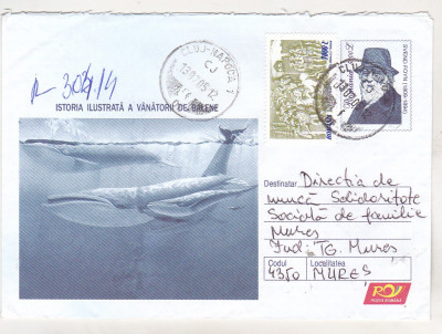 bnk fil Istoria ilustrata a vanatorii de balene - Intreg postal 2004 circulat foto