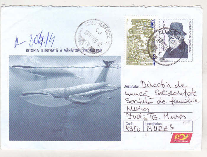 bnk fil Istoria ilustrata a vanatorii de balene - Intreg postal 2004 circulat