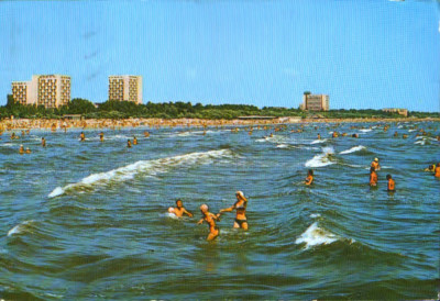 Romania - CP ilustrata circulata 1988 - Mamaia - In apa marii foto