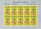 ROMANIA SPANIA EXIL EUROPA 1965 MINISHEET 10 TIMBRE PERFORATE NEUZATE