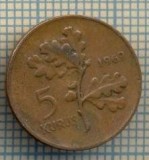 10266 MONEDA - TURCIA - 5 KURUS -anul 1969 -starea care se vede