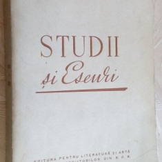 NICOLAE MORARU - STUDII SI ESEURI (1950/dedicatie-autograf pt VIRGIL TEODORESCU)