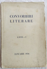 CONVORBIRI LITERARE:I/1934(fragm.PE CULMILE DISPERARII/semnatura GEO DUMITRESCU) foto