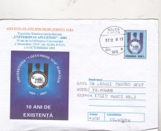 bnk fil Universitas Apulensis 2001 Alba Iulia - intreg postal 2001 circulat
