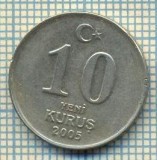 10221 MONEDA - TURCIA - 10 KURUS -anul 2005 -starea care se vede, Africa