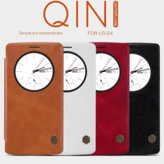 Husa LG G4 S-VIEW Qin Leather Activa by NILLKIN Neagra foto