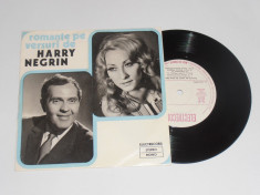 Romante pe versuri de HARRY NEGRIN disc vinil single 7&amp;quot; vinyl pickup pick-up foto