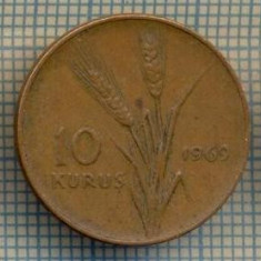 10274 MONEDA - TURCIA - 10 KURUS -anul 1969 -starea care se vede