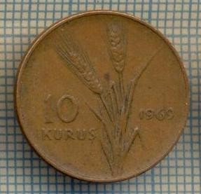 10274 MONEDA - TURCIA - 10 KURUS -anul 1969 -starea care se vede