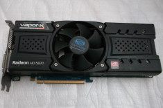 Placa video Sapphire Radeon HD5870 Vapor-X 1GB DDR5 256-bit Gaming DX11 Hdmi foto