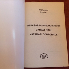 Repararea prejudiciului cauzat prin vatamari corporale de Iulia Albu -72 pag ! foto