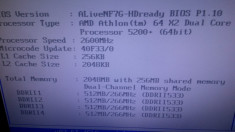 kit amd ASROCK A LIVE NF7G-HD REDY +AMD DUAL core 5200+ 2.6mhz+2gb ddr2 foto