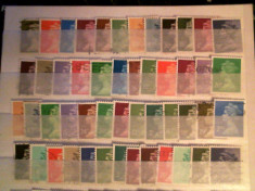 ANGLIA , Regina ELISABETA a II-a , 50 timbre , diferite , stampilate foto